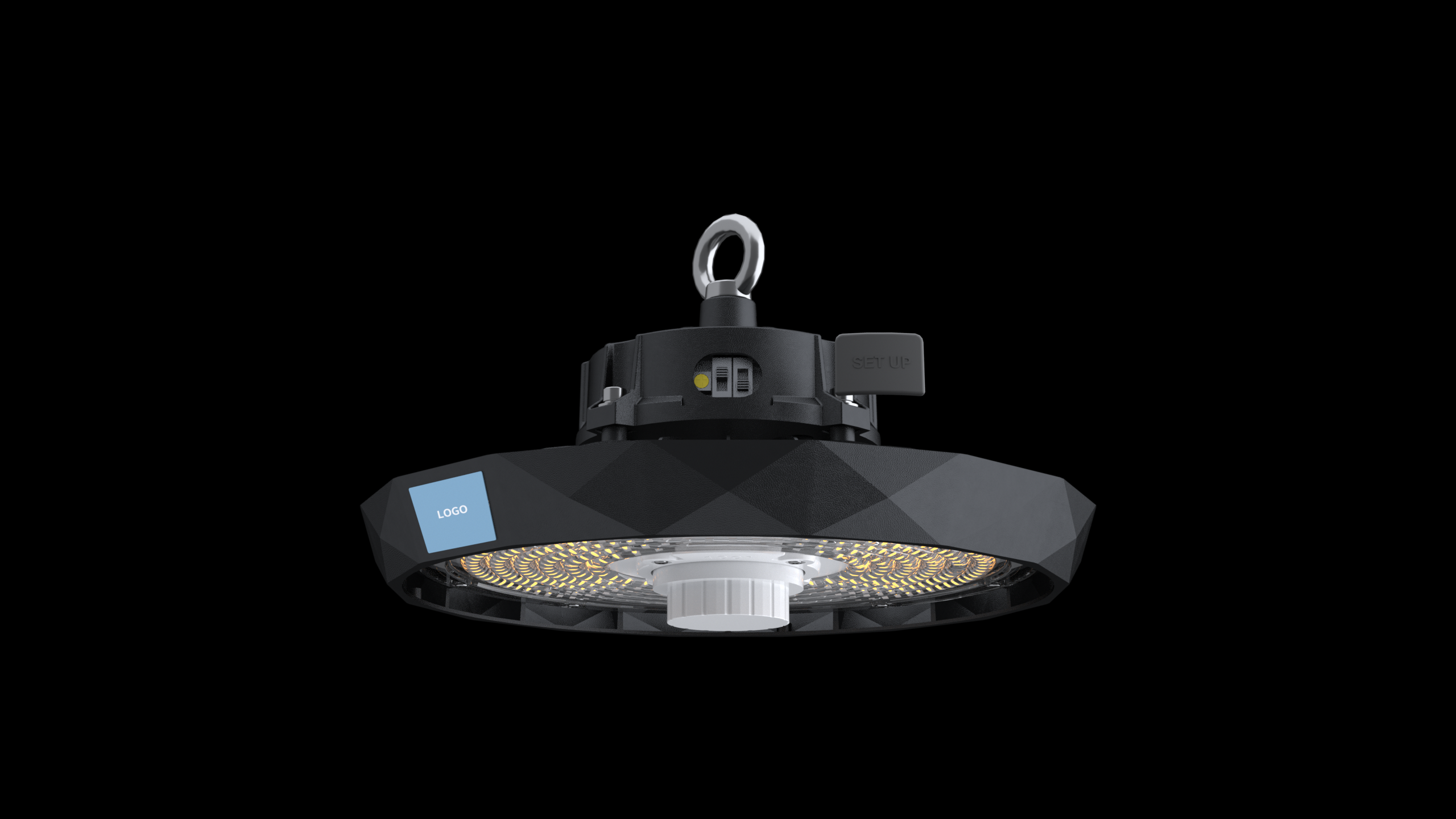 LEDORA UFO-10 – High-Performance LED-Hallenstrahler 150-90W DIP, 220lm/W, 5000K, 120° Breitstrahlend